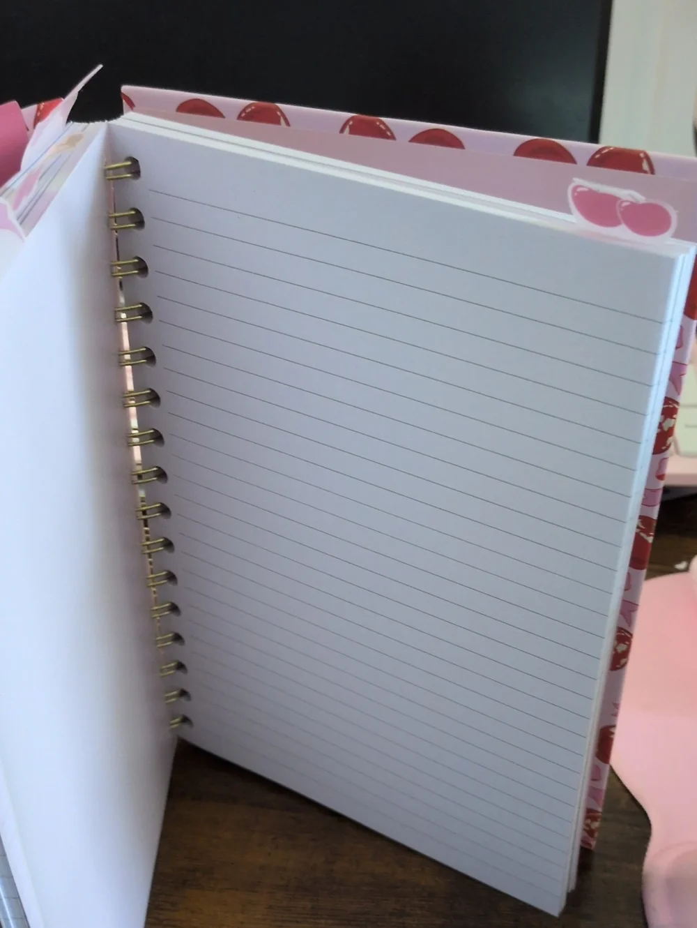 Cherry Print Pink Ceramic Mug Set Qty 2 And Sweet Moments Cherry Journal Bundle